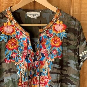 Savanna Jane camo embroidered dress